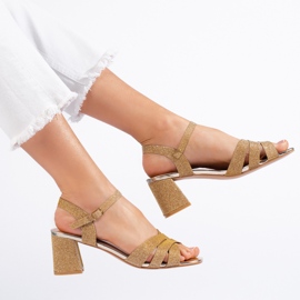 Women's gold glitter sandals golden 1 Women's gold glitter sandals golden 1