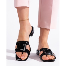 Classic black elegant women's flip-flops 1