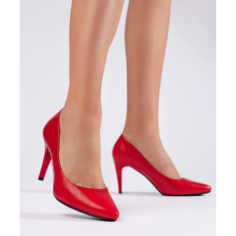 Red stiletto pumps by Sergio Leone 2