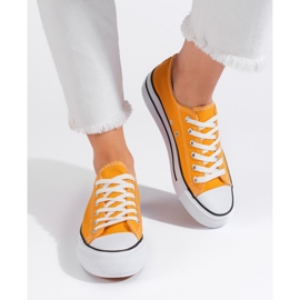 Yellow classic women's lace-up sneakers 1 Yellow classic women's lace-up sneakers 1