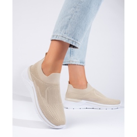 Beige textile sports shoes 1 Beige textile sports shoes 1