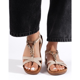 Ladies' beige sandals 1