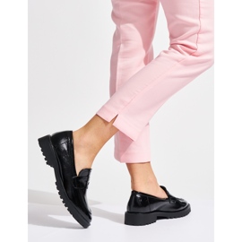 Patent black moccasins 3