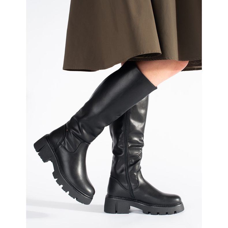 Black Sergio Leone women's riding boots 1