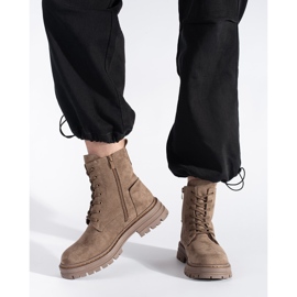 Brown women's lace-up workers' boots from Sergio Leone 2 Brown women's lace-up workers' boots from Sergio Leone 2