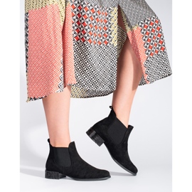 Black Chelsea boots with decorative heel Sergio Leone 1