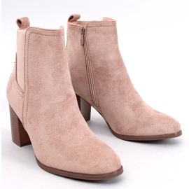 Rosey Khaki classic high-heeled ankle boots beige 1
