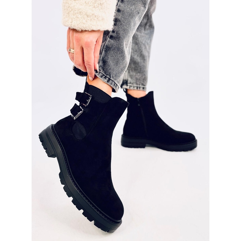 Lanier Black suede ankle boots 2