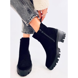 Ragga Black high-heeled ankle boots 1