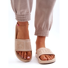 Women's flip-flops Big Star NN274A645 Beige 3