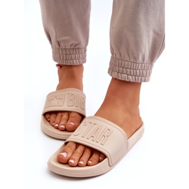 Women's flip-flops Big Star NN274A645 Beige 2