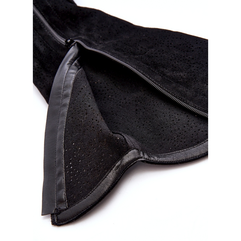 Women's Openwork Boots Black S.Barski HY66-132 4