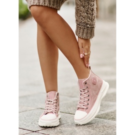 Women's Insulated Sneakers on the Big Star Platform OO274071 Pink 2