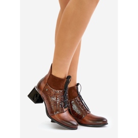 Zazoo 60503 Brown Leather High Heel Boots 1 Zazoo 60503 Brown Leather High Heel Boots 1