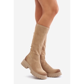 Zazoo 70145 Suede Over-the-Knee Boots, Warm Beige 1 Zazoo 70145 Suede Over-the-Knee Boots, Warm Beige 1