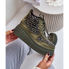 Leather Boots On Platform And Wedge Maciejka 06759-09 Green 1