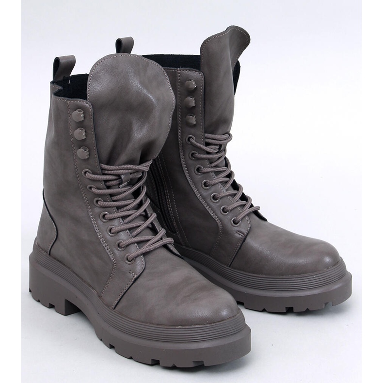 Lace-up ankle boots with Kinchs Grigio protector grey 1
