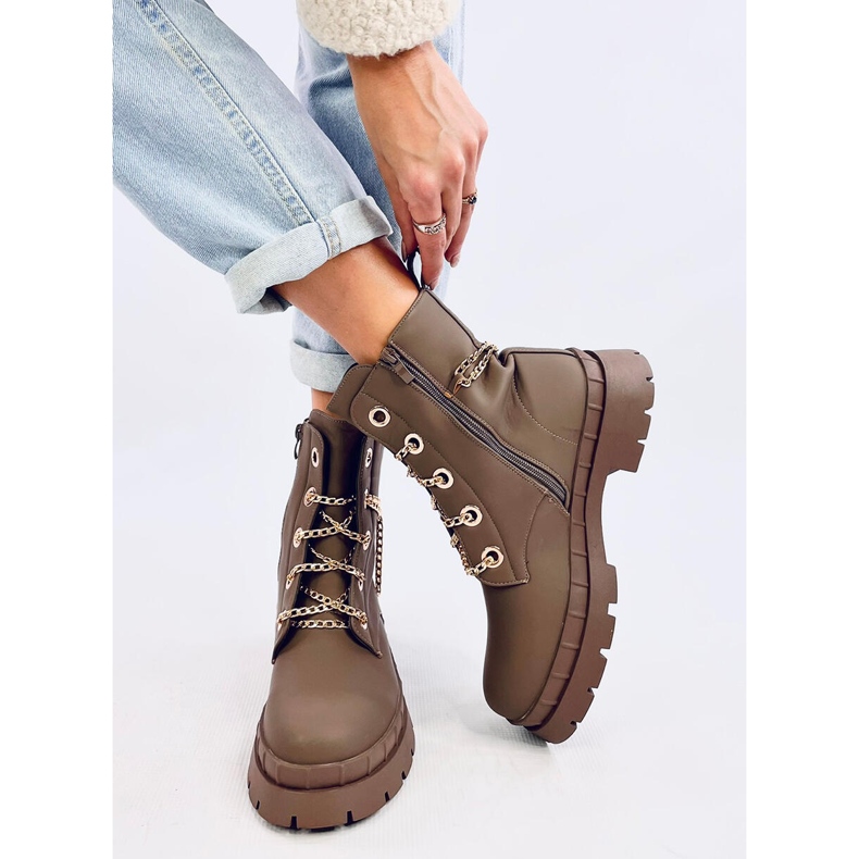 Lace-up boots from Lohan Khaki brown 1