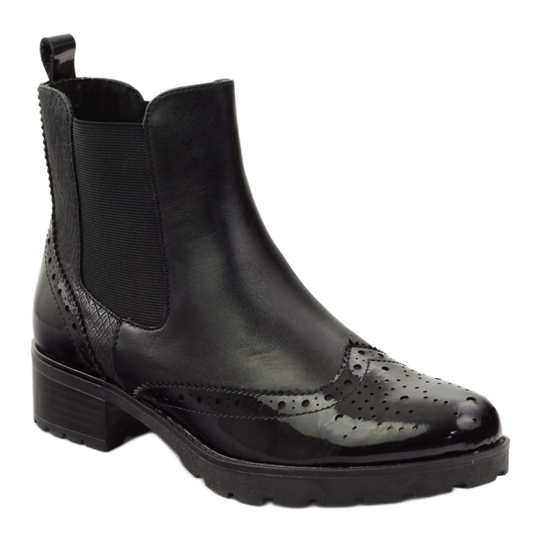 Caprice ankle boots Jodhpur boots women's shoes 25405 black 1