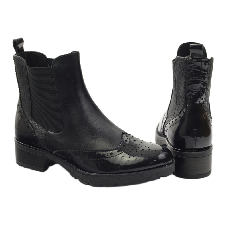 Caprice ankle boots Jodhpur boots women's shoes 25405 black 3
