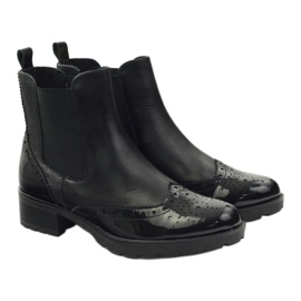 Caprice ankle boots Jodhpur boots women's shoes 25405 black 4