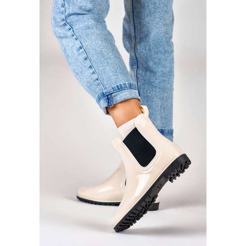 Women's Chelsea boots, beige, DC21BE 2 Women's Chelsea boots, beige, DC21BE 2