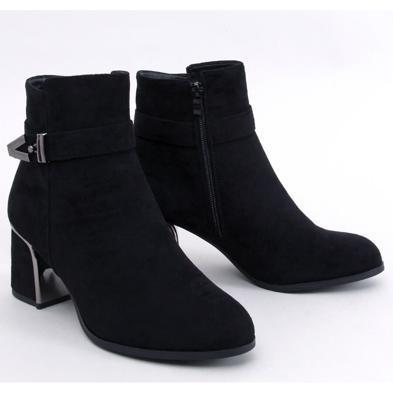 Elegant Khalia Black high-heeled ankle boots 1 Elegant Khalia Black high-heeled ankle boots 1