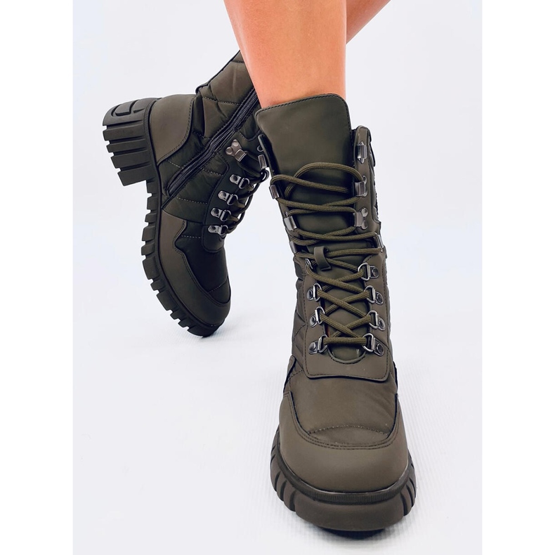 Jewel Green nylon boots 1