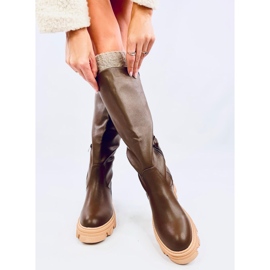 Hewes Army Green chunky boots 1