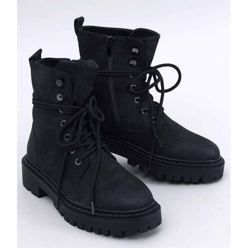 Lace-up ankle boots with Simmo Black protector 1