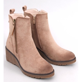 Meyer Beige wedge boots 1