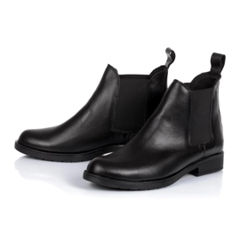 Rusttler Women's Rustler women's Karo leather Chelsea boots black 1