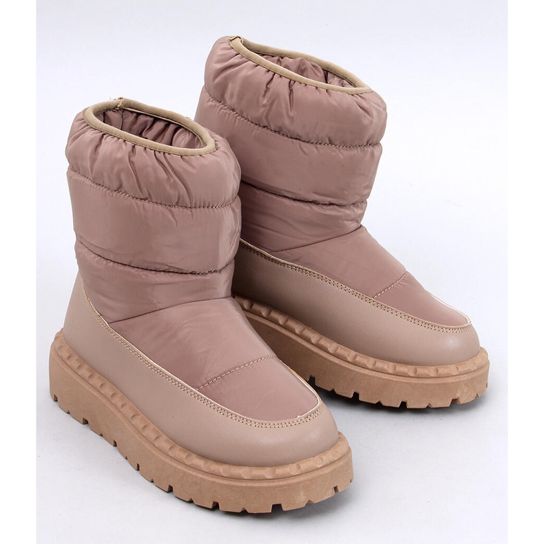 Javier Khaki nylon snow boots beige 1