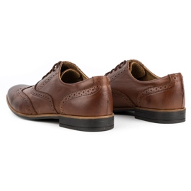 Olivier Leather formal shoes Brogues 306GT brown 3