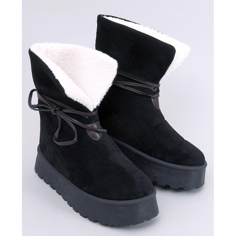 Price Black sheepskin snow boots 1