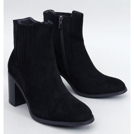 Noriega Black Suede High Heel Ankle Boots 1