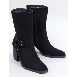Hardin Black Suede Cowboy Boots 1
