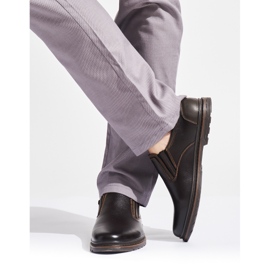 Dark brown men's shoes 1