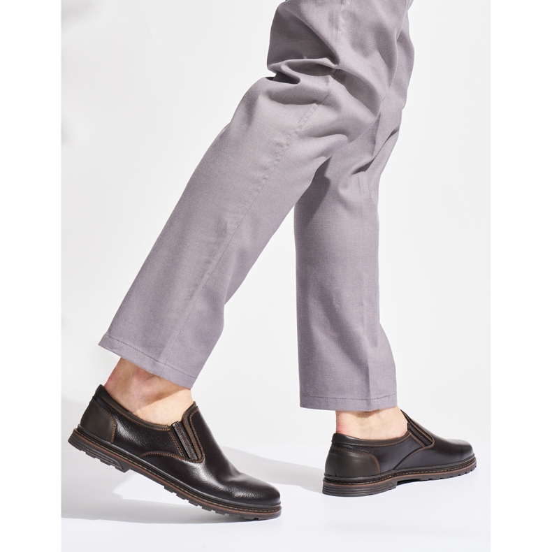 Dark brown men's shoes 2