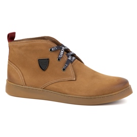 Chukka men's leather shoes KAMPOL 110/410 light brown beige 1