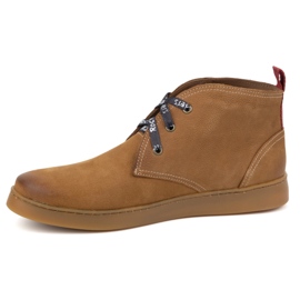 Chukka men's leather shoes KAMPOL 110/410 light brown beige 2