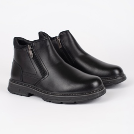 Black winter men's insulated boots 1