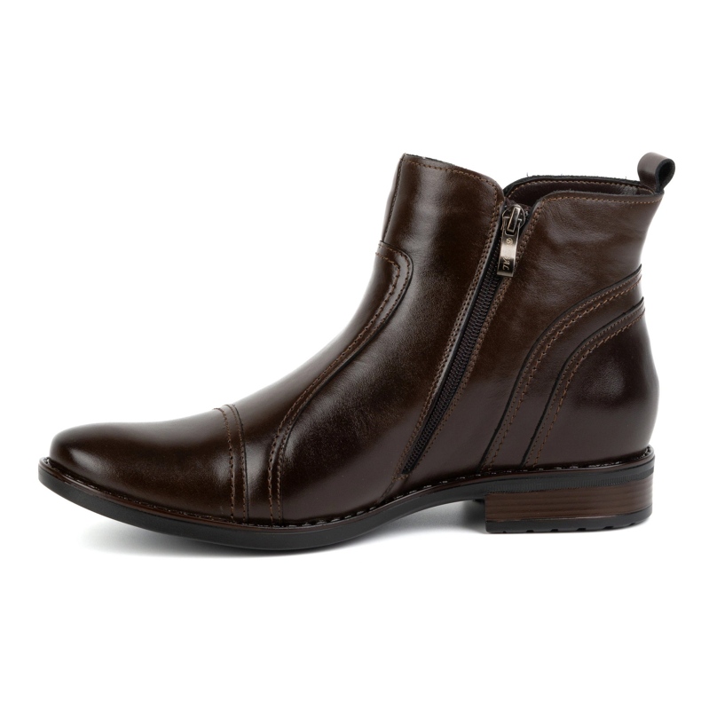 Olivier Men's leather winter Chelsea boots 1001 brown 1 Olivier Men's leather winter Chelsea boots 1001 brown 1
