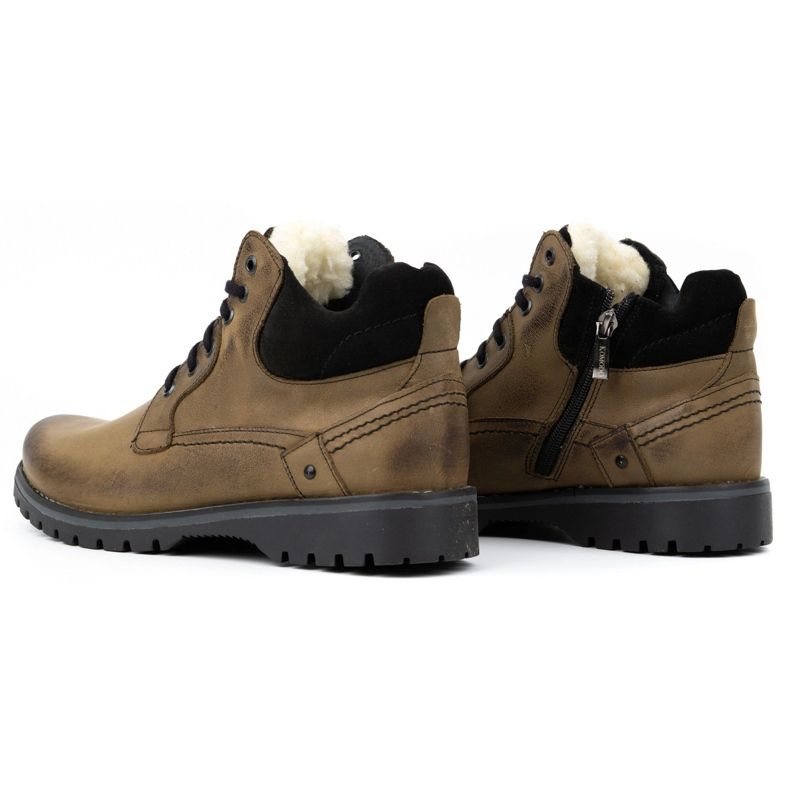KOMODO Men's winter leather boots 885 olive green 3 KOMODO Men's winter leather boots 885 olive green 3