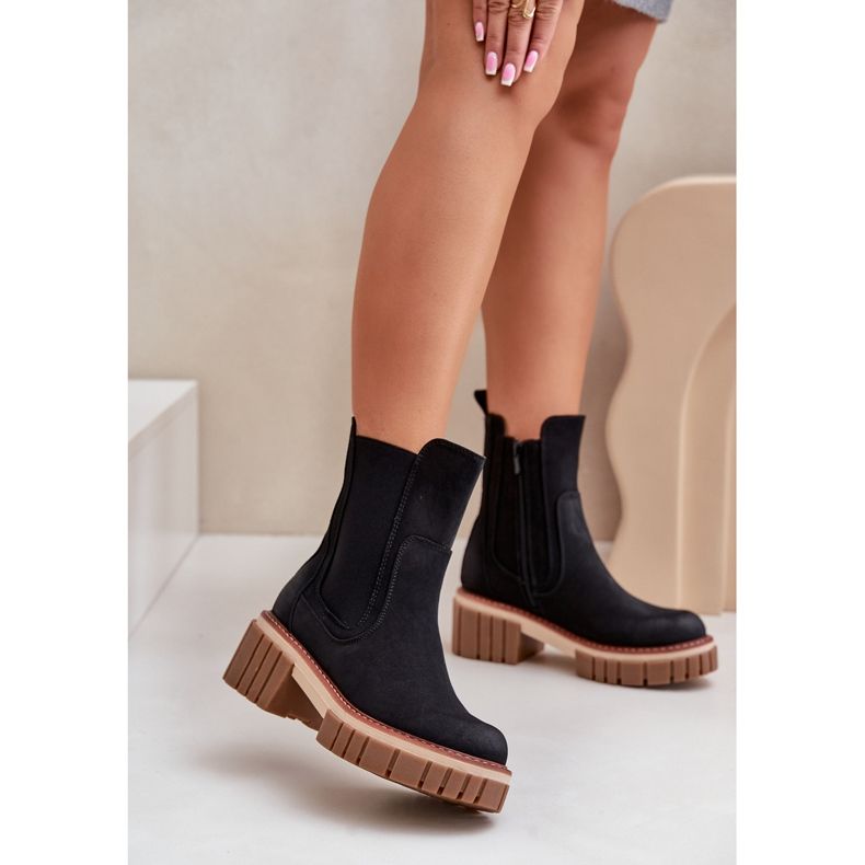 Insulated Chelsea boots with a zipper, Black Linneviae 2