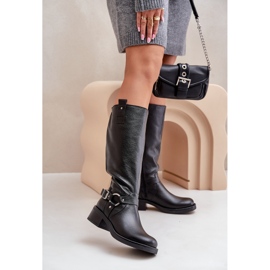 Zazoo 70141 Women's Leather Over-the-Knee Boots, Black 2