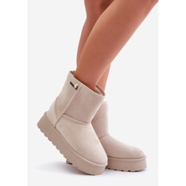 Women's High Platform Snow Boots Big Star OO274897 Light beige 1