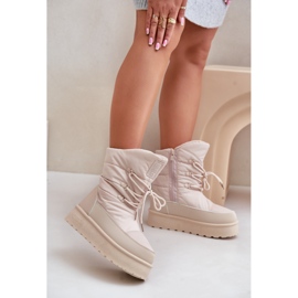 Platform Snow Boots With Zipper Big Star OO274885 Beige 2