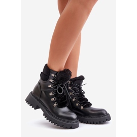 Insulated hiking boots with a zipper made of eco-leather, Black Willatta 1