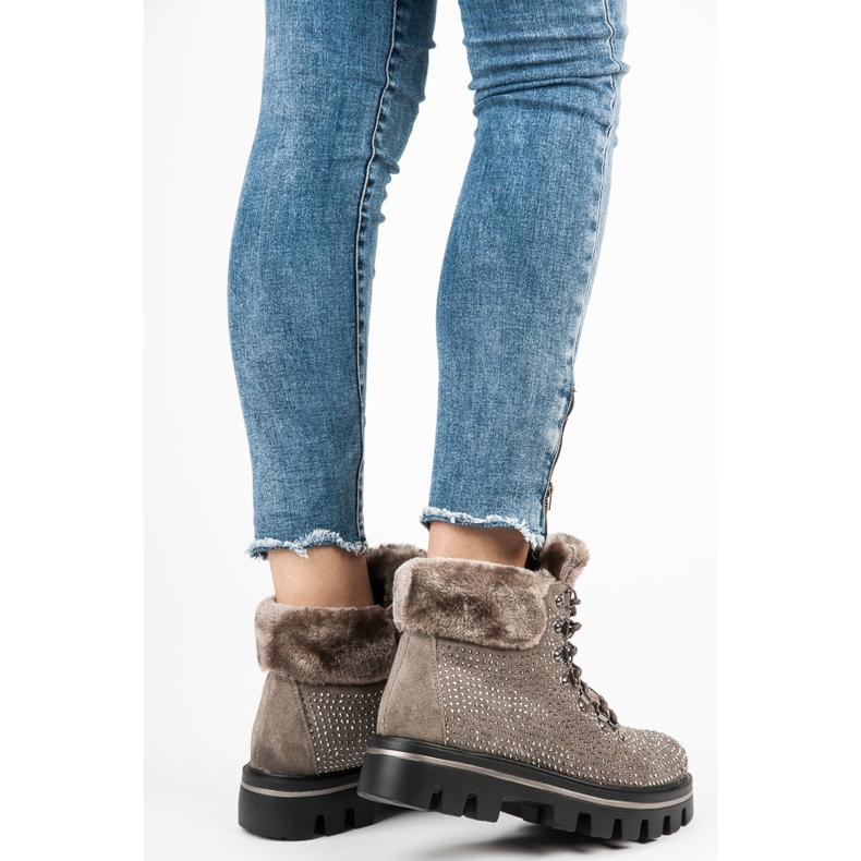 Kylie Stylish boots with protector brown 1